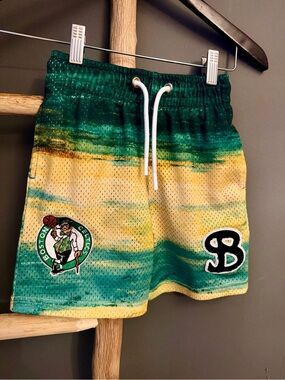 BKTSQD NBA Celtics Basketball mesh Shorts